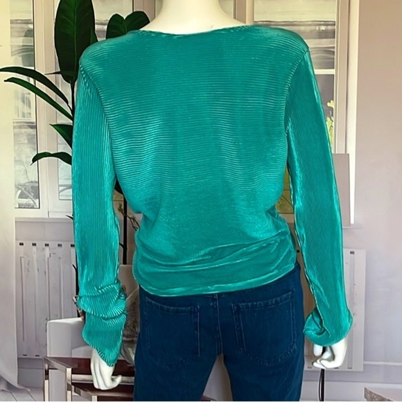 Free People Green Long Sleeve Top. Size XL. P4/A - Picture 4 of 6